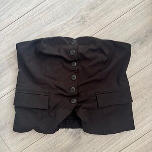 Madden NYC Black Strapless Top